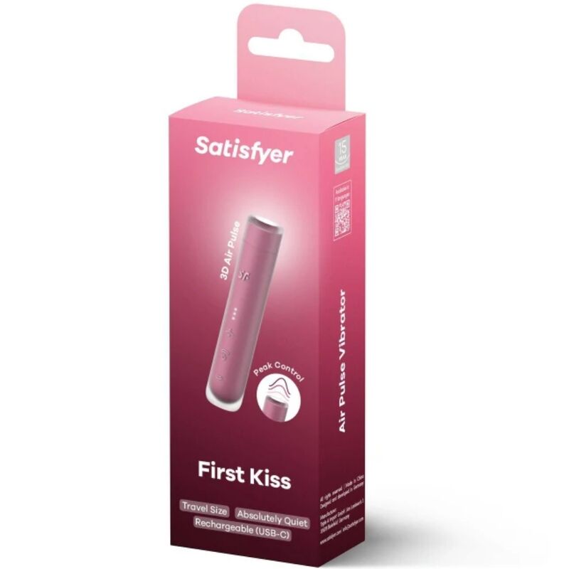 Satisfyer First Kiss Garnet – Mini stimolatore discreto con elegante design da viaggio