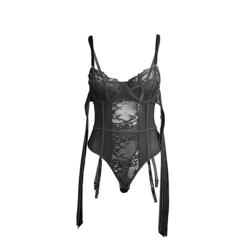 Comprar SUBBLIME Body De Encaje Negro L/XL – Diseño Elegante Con Ligueros Para Realzar Tu Silueta-Noxtic