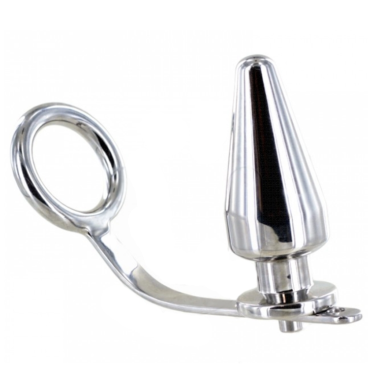 Comprar METAL HARD Anillo Acero Con Plug – Diseño Ergonómico Para Placer Adicional-Noxtic