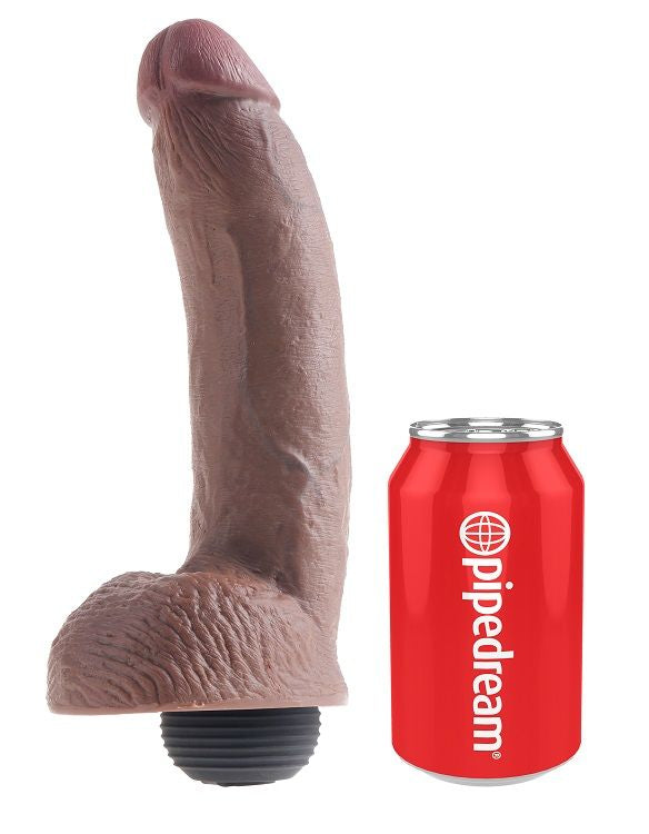 Comprar KING COCK Pene Realístico Marrón 22.86 CM – Diseño Detallado Para Experiencias Realistas-Noxtic