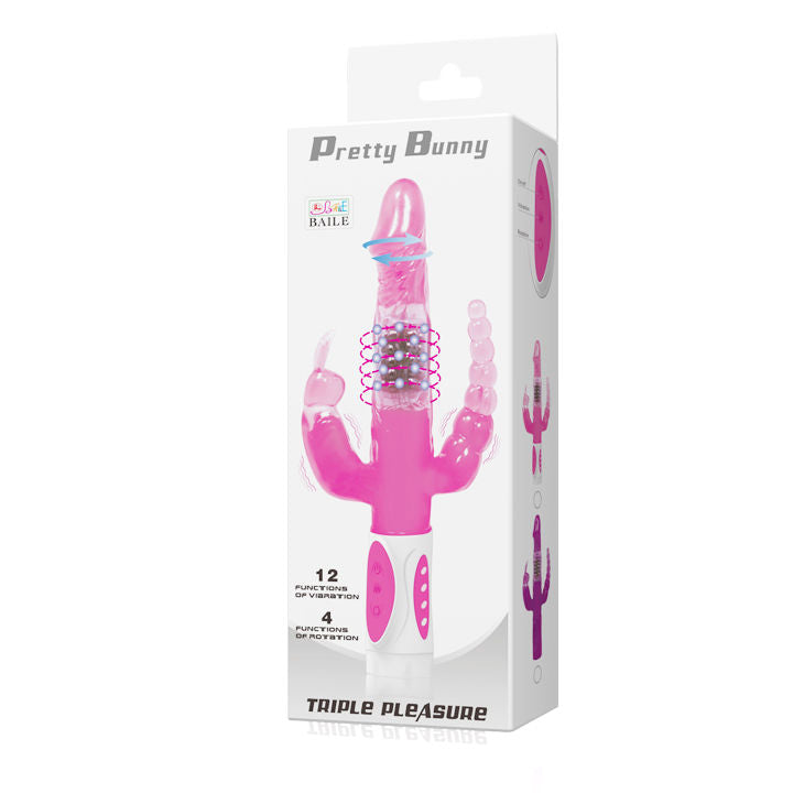DANCE - PRETTY BUNNY TRIPLE ROTATING VIBRATOR