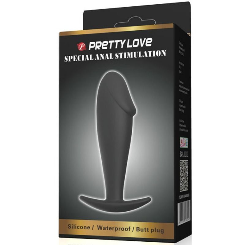 Comprar PRETTY LOVE Plug Anal Silicona Negro – Diseño Ergonómico Con Asa Para Fácil Manejo-Noxtic
