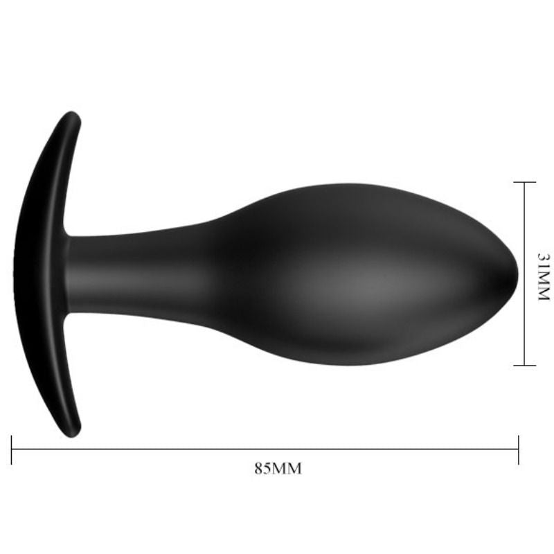 Comprar PRETTY LOVE Plug Anal Silicona Ancla 8.5 cm Negro – Diseño Ergonómico Para Máxima Comodidad y Estimulación-Noxtic