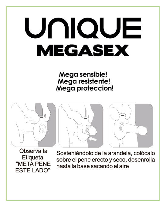 UNIQ Megasex Preservativos Sensitivos Sin Látex – Placer Sin Límites Para Nuevas Sensaciones