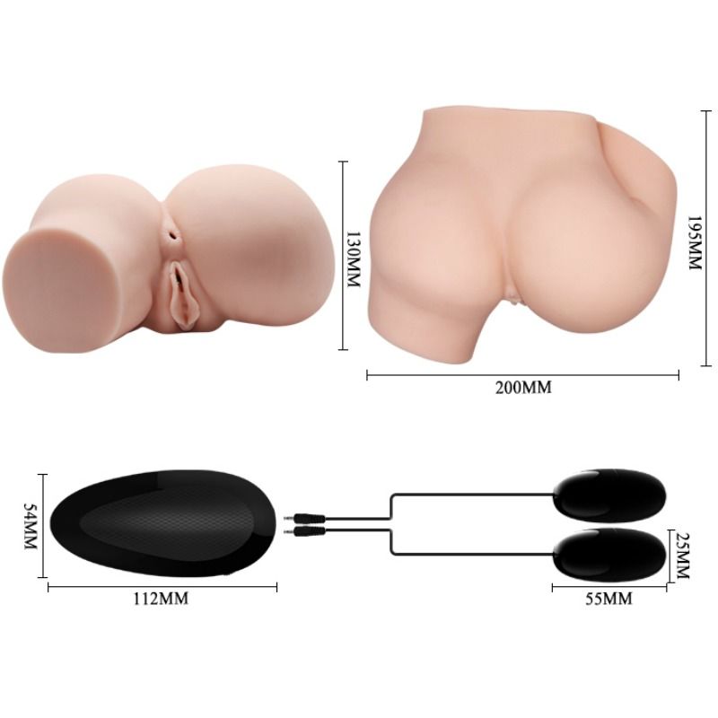CRAZY BULL - REALISTIC VAGINA AND ANUS BUTTER WITH VIBRATION