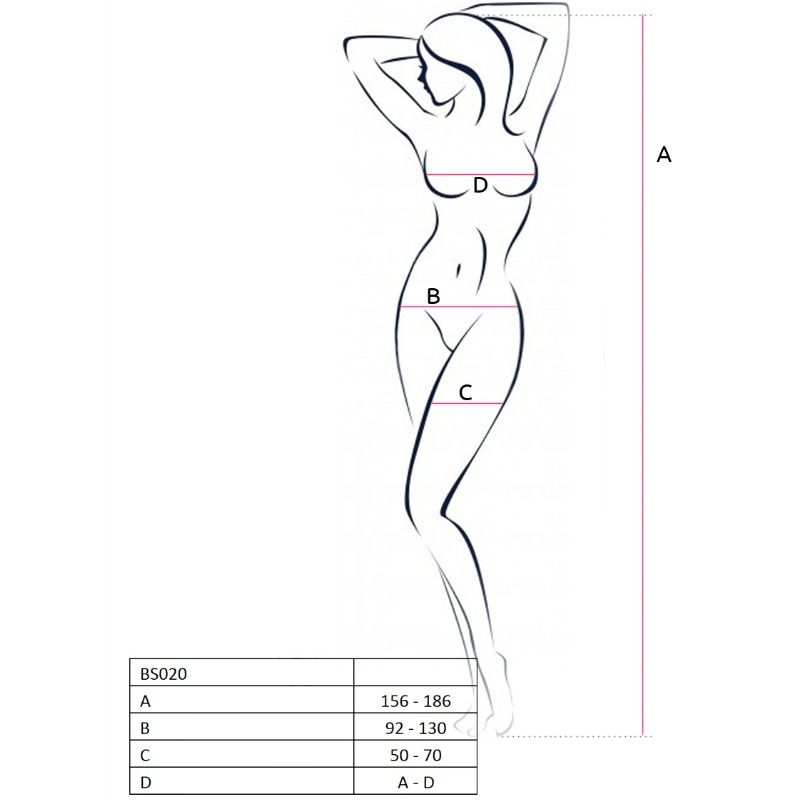 Comprar PASSION Woman BS020 Bodystocking Negro Talla Única – Diseño Sexy Con Bordados Elegantes y Abertura Estratégica-Noxtic