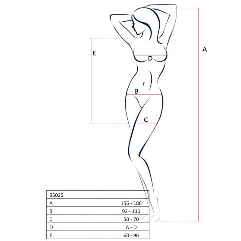 Comprar PASSION Woman BS025 Bodystocking Negro – Diseño Sexy En Red Con Manga Larga-Noxtic