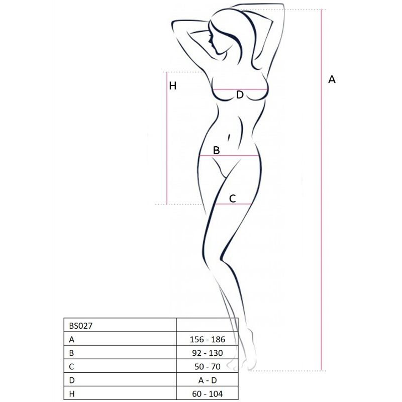 Comprar PASSION Woman BS027 Bodystocking Negro – Diseño Elegante Con Comodidad Y Estilo-Noxtic