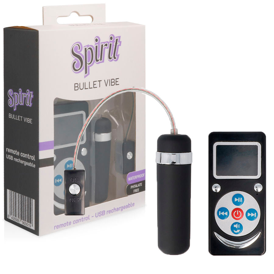 Comprar SPIRIT Bala Vibradora Premium Negro – Diseño Elegante Con 10 Modos De Vibración-Noxtic
