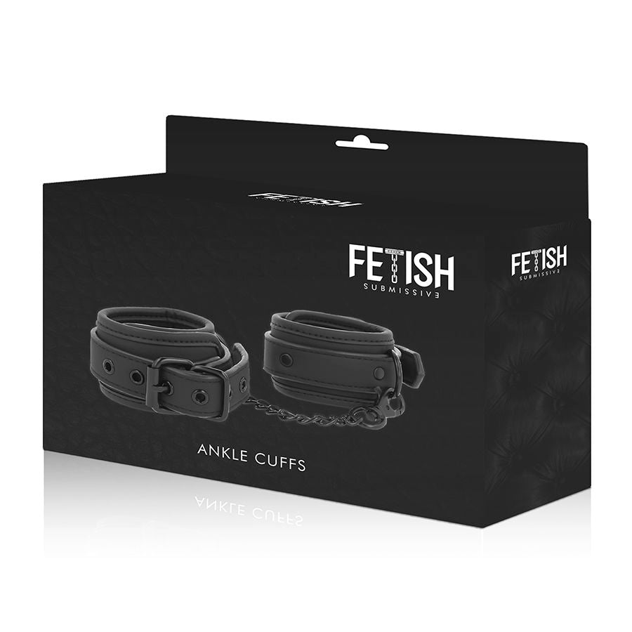 Comprar FETISH SUBMISSIVE Esposas Tobillo Cuero Vegano – Comodidad y Estilo Para Juegos de Restricción-Noxtic
