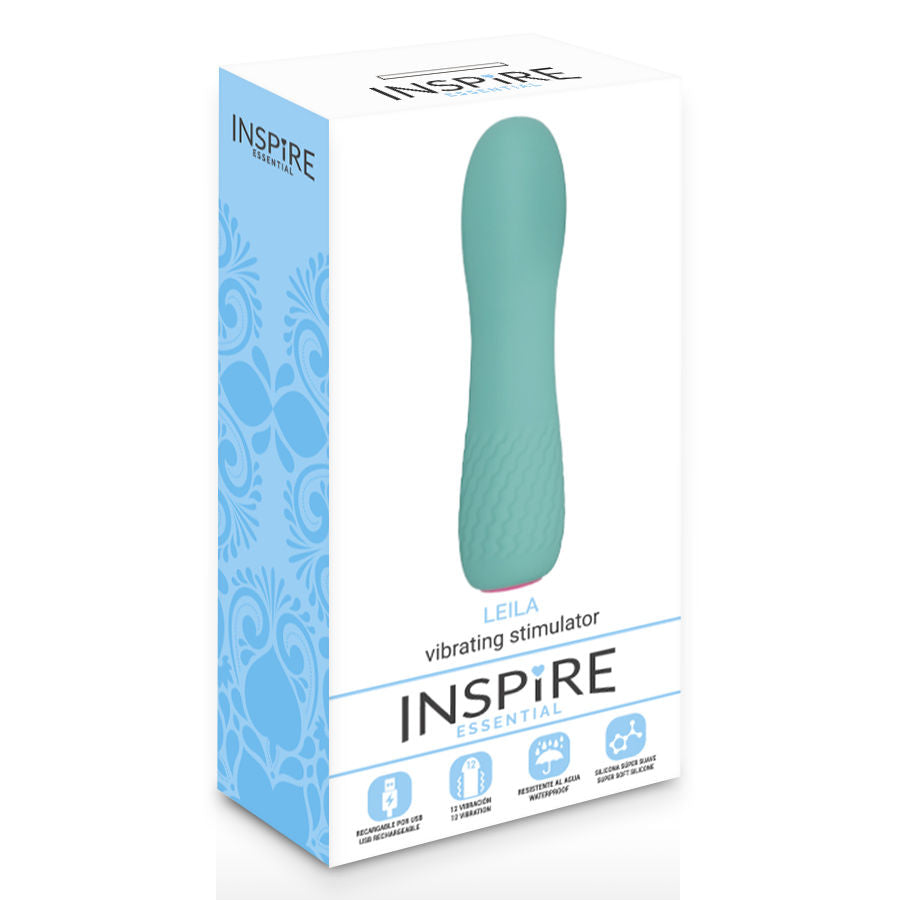Inspire Essential Leila Vibrador Turquesa – Vibrador Recargable Con Diseño Ergonómico