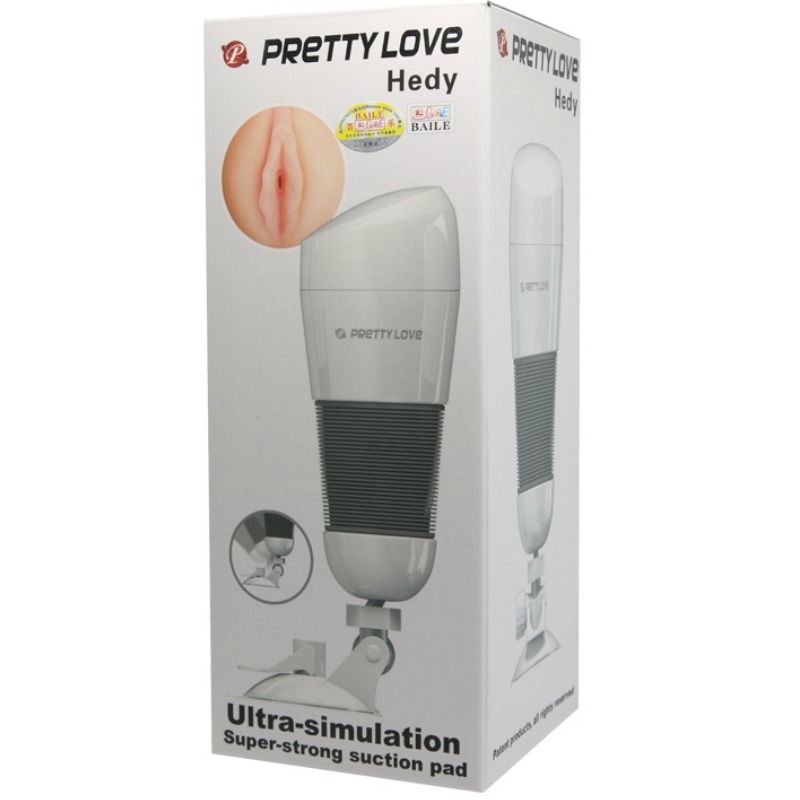 PRETTY LOVE Hedy Blanco – Masturbador Ergonómico Con Textura De Silicona Médica