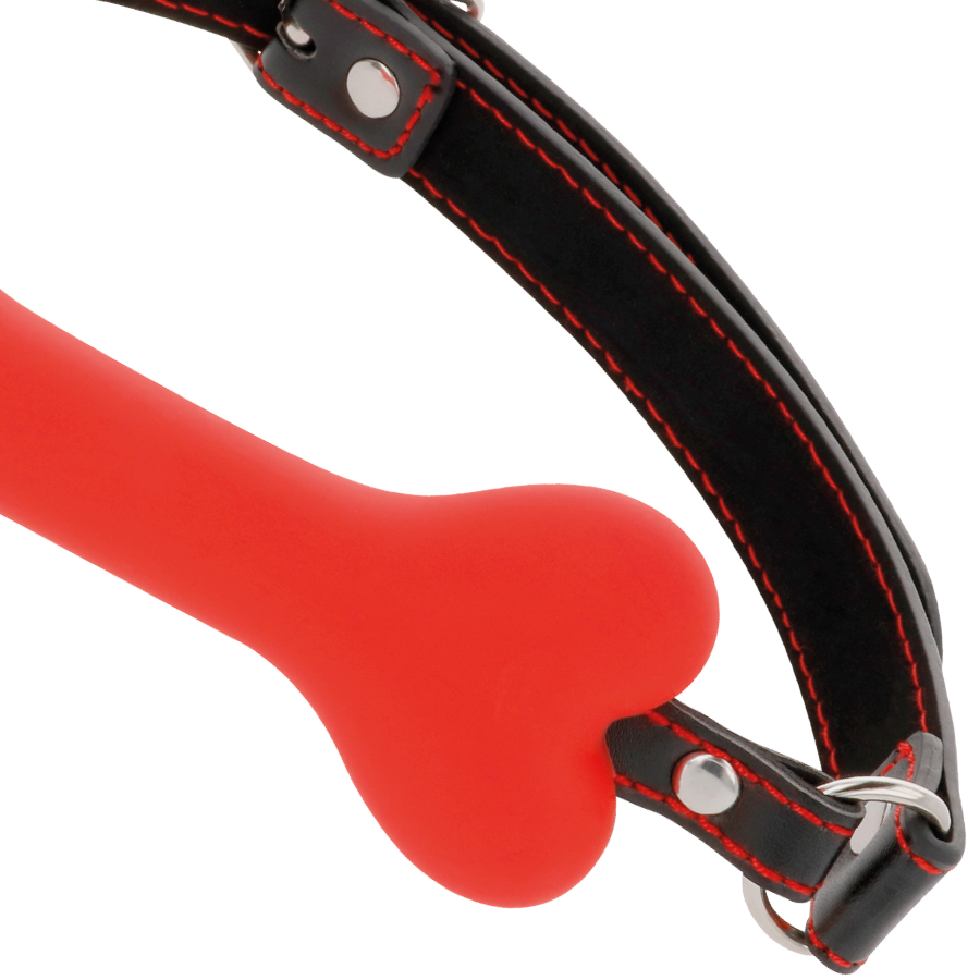 Comprar DARKNESS Mordaza Silicona Hueso Rojo – Diseño Ajustable Con Material De Alta Calidad-Noxtic