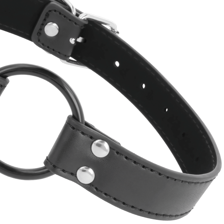 Comprar DARKNESS Mordaza Con Anilla 3.6 CM – Correas De Cuero Con Diseño Elegante Para Juegos Creativos-Noxtic