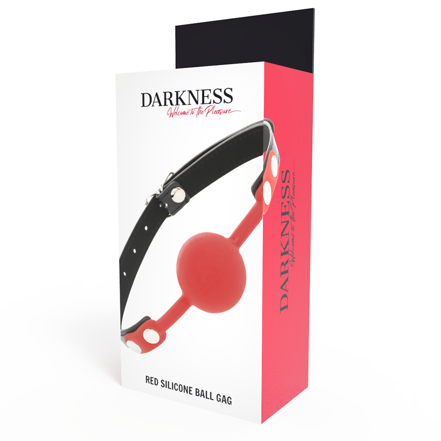 Comprar DARKNESS Mordaza Silicona Roja – Diseño Confortable Para Juegos de Placer-Noxtic