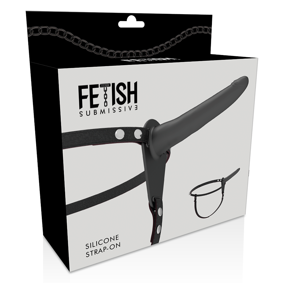 FETISH SUBMISSIVE HARNESS - SILICONA NEGRO 15 CM-FETISH SUBMISSIVE HARNESS-Noxtic