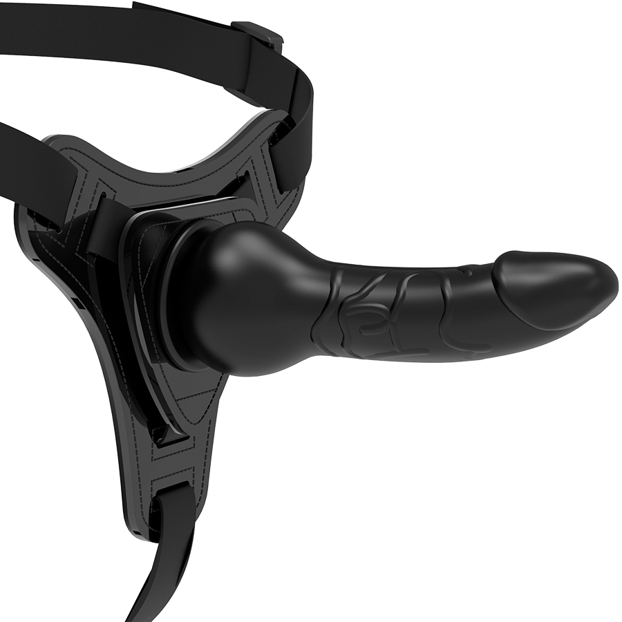 FETISH SUBMISSIVE HARNESS - SILICONA NEGRO REALISTIC 16 CM-FETISH SUBMISSIVE HARNESS-Noxtic