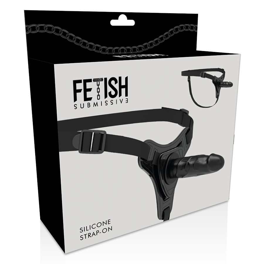 FETISH SUBMISSIVE HARNESS - SILICONA NEGRO REALISTIC 15 CM-FETISH SUBMISSIVE HARNESS-Noxtic