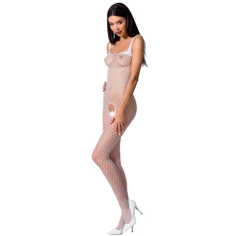 Comprar PASSION Woman BS071 Bodystocking Blanco Talla Única – Diseño Elegante Para Realzar La Sensualidad-Noxtic