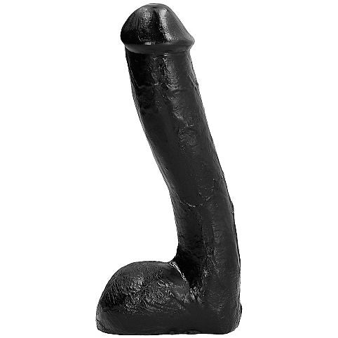 Pene anale realistico tutto nero da 23 cm – Design strutturato ondulato per una stimolazione profonda