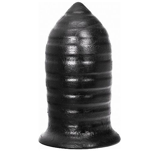 All Black Anal Plug 16 Cm – Diseño Acanalado Para Placer Intenso