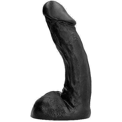 All Black Dong 28 Cm – Juguete Erótico Con Diseño Curvado Para Exploración Profunda