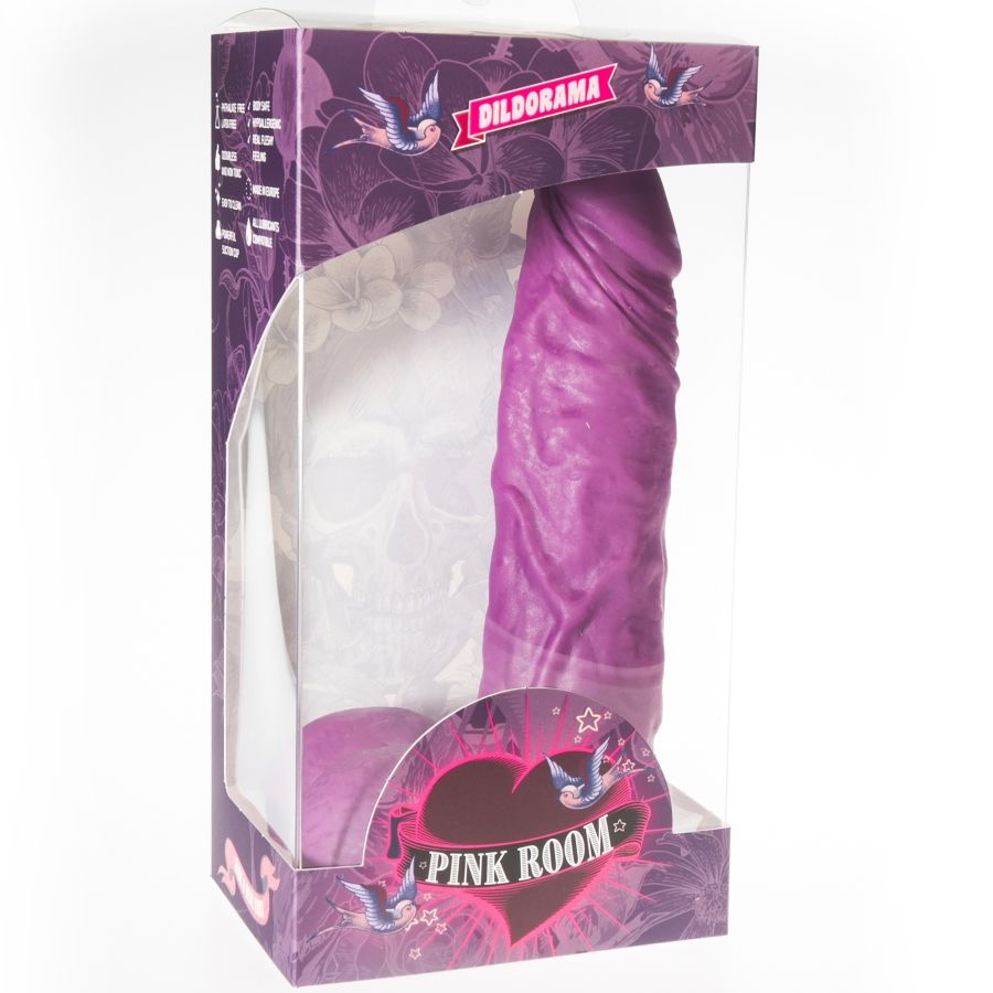 PINK ROOM Chems Dildo Realistico Viola 20 cm – Design Dettagliato per un'Esperienza Autentica