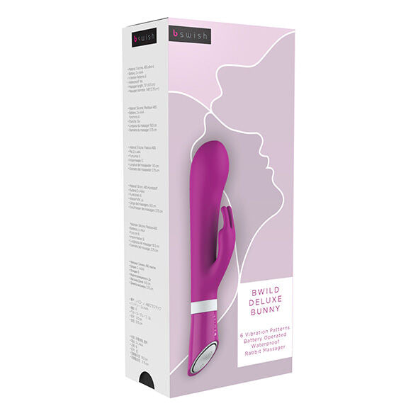 B SWISH Bwild Deluxe Bunny Vibrator Frambuesa – Diseño Anatómico Con Orejitas Aterciopeladas