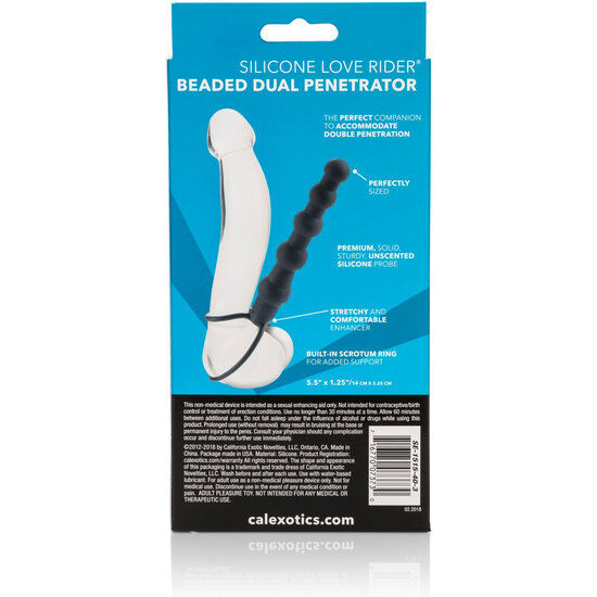 CALEXOTICS Beaded Dual Penetrator – Giocattolo sessuale in silicone medico per un piacere sensazionale