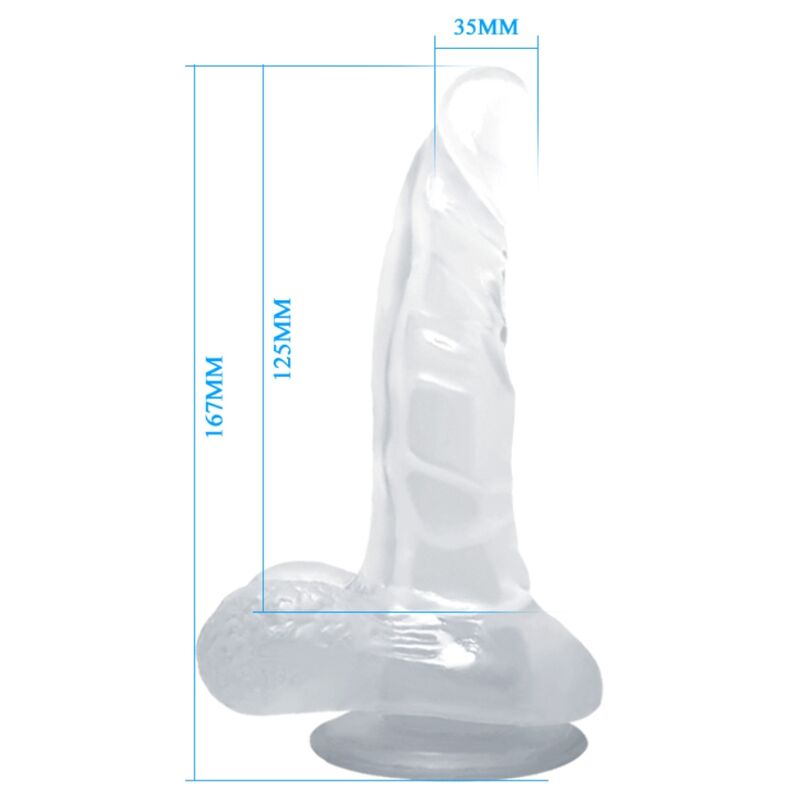 Comprar BAILE Dildo Realista Con Ventosa 16.7 Cm Transparente – Diseño Ergonómico Para Satisfacción Plena-Noxtic