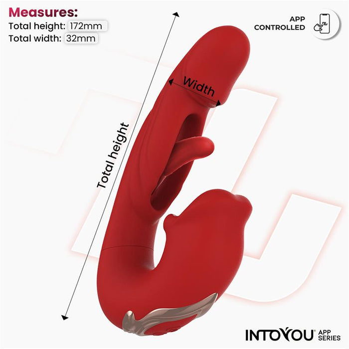 Mouty Vibrador con Funcion de Mordisqueo y Flipping con App