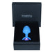 Plug Anal de Metal Azul Rosebud con Joya Azul