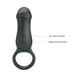 Trae Anillo Vibrador Silicona USB Negro
