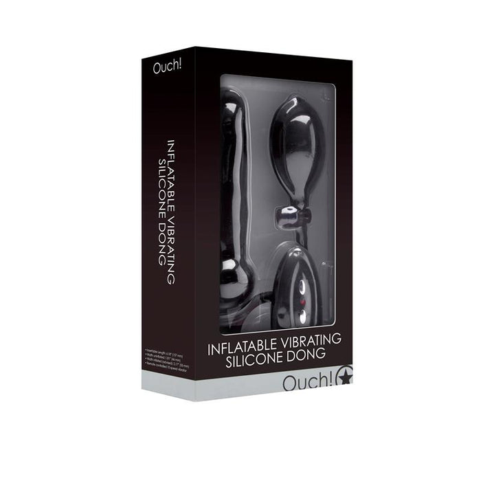 Shots Ouch Dildo Vibrador Hinchable Negro