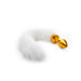 Shots Ouch Plug Anal con Cola Blanca Dorado