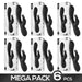 Pack de 6 Noir Vibrador Silicona Liquida Inyectada 2 Motores USB