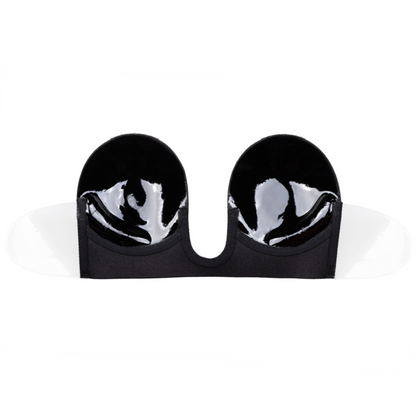 BYE-BRA Sujetador Sin Asas En U Negro Copa A – Comodidad y Libertad Sensacional Sin Correajes