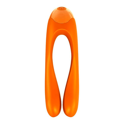 Satisfyer Candy Cane Vibrador Dedo Naranja – Diseño Ergonómico Para Placer Personalizado