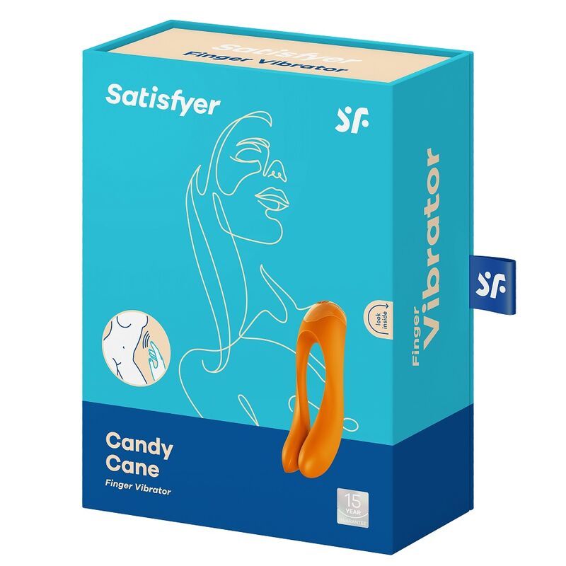 Satisfyer Candy Cane Vibrador Dedo Naranja – Diseño Ergonómico Para Placer Personalizado