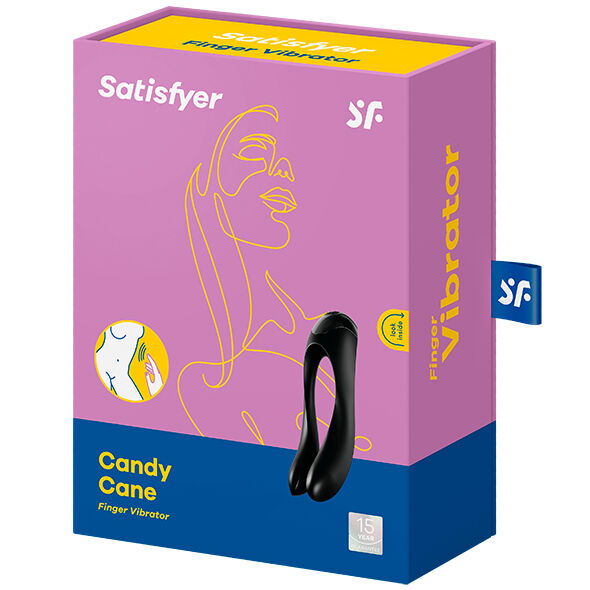 Satisfyer Candy Cane Vibrador Dedo Naranja – Diseño Ergonómico Para Placer Personalizado