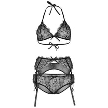 Completo tre pezzi LEG AVENUE con strass M – Lingerie elegante per una sensazione di sicurezza e seduzione