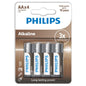 PHILIPS - ALKALINE PILA AA LR6 BLISTER*4-PHILLIPS-Noxtic