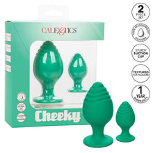 CALEXOTICS Cheeky Plugs Anales Verde – Diseño Colorido Con Base Con Ventosa Para Uso Seguro