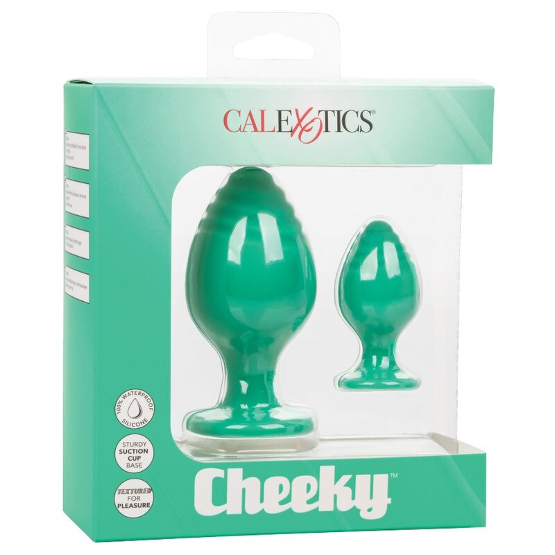 Comprar CALEXOTICS Cheeky Plugs Anales Verde – Diseño Colorido Con Base Con Ventosa Para Uso Seguro-Noxtic