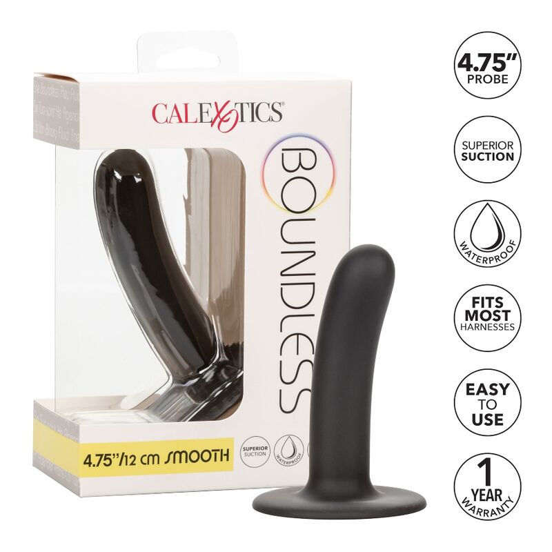 CALEXOTICS Dildo Boundless Smooth da 12 cm – Design ergonomico compatibile con imbracatura