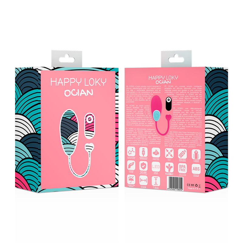 Telecomando HAPPY LOKY Ocian – Proiettile discreto con silicone morbido e portata di 5 metri