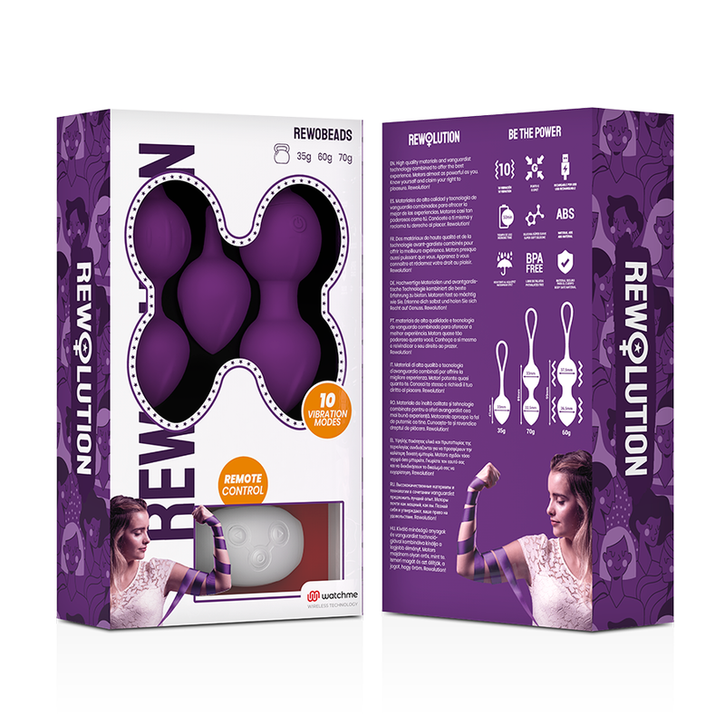 REWOLUTION - REWOBEADS VIBRATING BALLS WITH REMOTE CONTROL AND WATCHME TECHNOLOGY