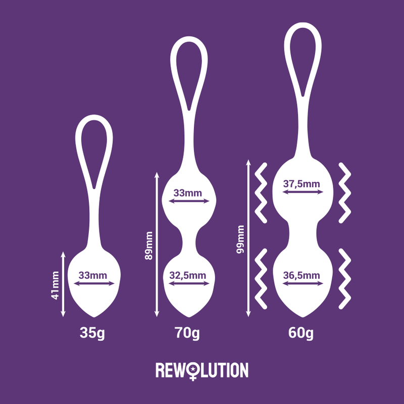 REWOLUTION - REWOBEADS VIBRATING BALLS WITH REMOTE CONTROL AND WATCHME TECHNOLOGY