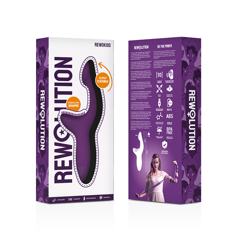 REWOLUTION Rewokiss Vibrador Estimulador A – Doble Acción Con Vibración Potente Para Sensaciones Profundas