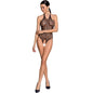 Comprar PASSION Woman BS087 Bodystocking Negro Talla Única – Diseño Sexy Con Encajes Y Transparencias Irresistibles-Noxtic